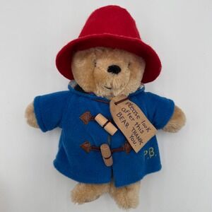 Paddington Bear Plush Rainbow Designs 2024 Blue Coat Red Hat Classic Teddy 9"